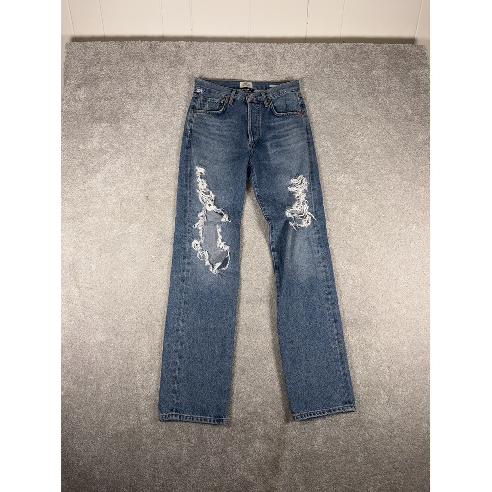 Citizens of Humanity‎ Emery Relaxed Straight Womens Jeans Size 23 Distressed